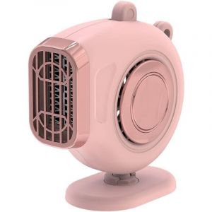 Mini ventilateur de chauffage/d&eacute;givrage pour voiture avec prise allume-cigare, base rotative et clip de fixation pour car&eacute;nage, 12 V, 150 W,