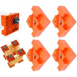 Serre-joint d'angle pour le travail du bois, serre-joint &agrave; angle droit &agrave; 90&deg;, serre-joints pour bois, lot de 4 serre-joints r&eacute;glables &agrave; ressort,