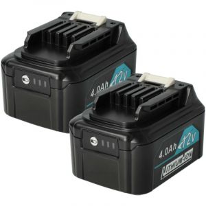 2x Batterie remplacement pour Makita BL1021B, BL1041B, BL1040, BL1040B, BL1040B-2, BL1041, BL1021B-2 pour outil &eacute;lectrique (4000 mAh, Li-ion, 12 v)