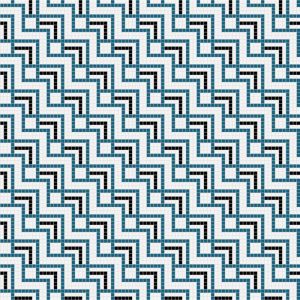 Mosa&iuml;que 2,5x2,5cm motif g&eacute;om&eacute;trique Palm Springs Coachella (4 couleurs) Brillant / Poli boite de 2 m2 - Mosa&iuml;que 2,5x2,5 cm Bleu - bo&icirc;te de 2 m2 - M