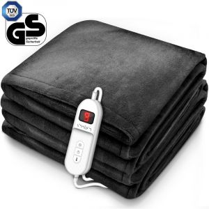Sinnlein - Chauffe matelas 200x180cm Anthracite Certifié tüv süd gs Arrêt Automatique Fonction Minuterie 9 Niveaux de Température