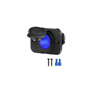 Prise allume-cigare, prise 12-24v prise allume-cigare étanche pour voiture marine moto bateau ATV, (2 pièces)