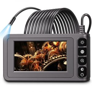 Endoscope Industriel, Caméra d'inspection de Serpent Endoscope IPS 4.3" Pouces, Caméra Endoscopique Réglables, Caméra Etanche IP67 de 7.9 mm 5M