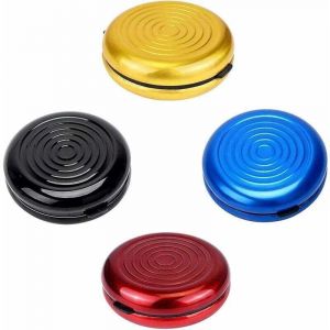 4 Pièces Boîte de Rangement pour Pièces de Monnaie en Euros, Porte-Monnaie Euro Monnayeur Rond en Alliage - ZVD