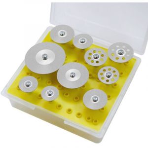 10PCS Disque Abrasif en C&eacute;ramique, Disque de Coupe de Diamant Lame de Polissage en Verre de Carrelage Incisive Diamant Silverver Tranche de Verre