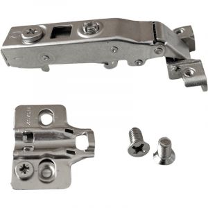Droite (porte à recouvrement) - Charnière Amorti Pour Porte, Cadre En Aluminium 20x20 - Ajust 3D - Base et Vis Incluses amorties