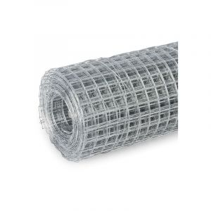 Grillage Souple 1X5 M 100% Acier Galvanis&eacute; Rouleau Grillage Fil &Eacute;lectrosoud&eacute; R&eacute;ticul&eacute;e 6X6MM