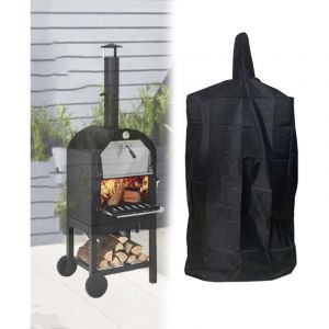 Housse de Four à Pizza, Housse de Protection imperméableen Tissu Oxford résistant au Charbon de Bois, Four à Pain, Barbecue(165x65x45cm)
