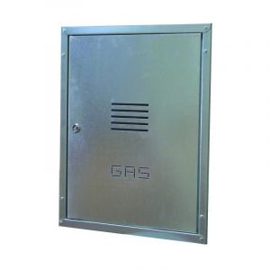 Porte de compteur de gaz encastr&eacute;e avec cadre en t&ocirc;le galvanis&eacute;e Porte de compteur de gaz galvanis&eacute;e h45 l34 avec cadre