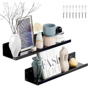 Etagere Murale &Eacute;tag&egrave;re Flottante 40cm, Lot de 2 &Eacute;tag&egrave;re Invisible Chambre d'enfant, Bibliotheque Murale Facile &agrave; Nettoyer, &Eacute;tag&egrave;re Flottante pour