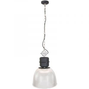 Steinhauer - Sienna Clearvoyant Dome Suspension Plafonniers Transparent Usin&eacute;, Noir Mat, M&eacute;tal
