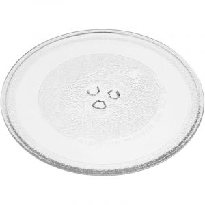 Vhbw - Plateau tournant compatible avec Daewoo KOR63D79S, KOR63D70S, KOR63D79F micro-ondes - Plaque tournante verre, 25,5 cm, support en y