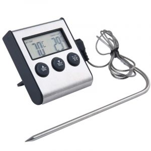 Thermom&egrave;tre Alimentaire Avec Sonde, Thermom&egrave;tre &agrave; Viande pour Cuisson, UD09 Pour Griller Viande Barbecue L'eau Lait Vin Liquide Avec sonde