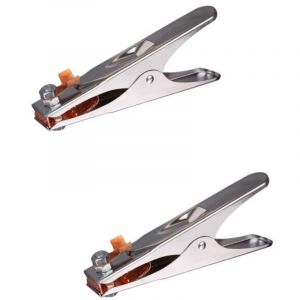 2 pinces de mise &agrave; la terre 500 A, pinces de mise &agrave; la terre, pinces de soudage - Chrome