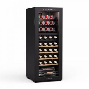 Klarstein - Bovella 36 Duo+ Cave à vin 2-en-1 36 bouteilles 2 zones 7 étagères Tactile