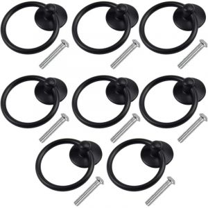 8 Pcs Bouton de Porte Vintage Poignee de Meuble Ronde Poign&eacute;e D'armoire Classique Tiroir Bague Poign&eacute;e de Traction Poign&eacute;es de Tirage Antique Bouton