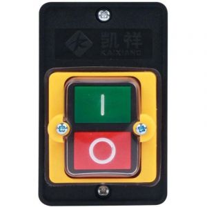 Interrupteur à bouton-poussoir AC220V/380V 10A monophasé/triphasé interrupteur à bouton-poussoir de contrôle de puissance étanche avec boîtier bouton