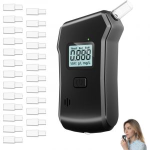 Ethylotest Electronique, Ethylotest, Ethylotest Electronique Homologu&eacute; NF avec &eacute;cran LCD Bleu Num&eacute;rique, Ethylometre Portable pour la Maison et Les