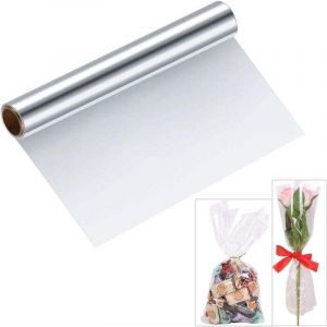 Papier cellophane transparent, rouleau de cellophane pour emballage cadeau de fleuriste - ZVD