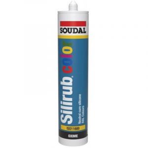 Silirub Color - Mastic silicone neutre en couleurs RAL standard - Soudal - Cartouche de 300 ml RAL 7015 - Gris ardoise