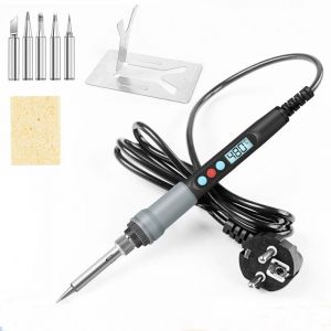 Fer à souder et dessouder électrique Fer a Souder 90W Fer a Souder Réglable avec Écran LCD (200℃450℃), Interrupteur ON/OFF, Conception de Thermostat