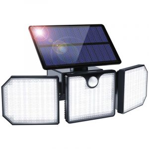 Lampes d'ext&eacute;rieur solaires &agrave; d&eacute;tecteur de mouvement &agrave; 230 LED Lampes d'ext&eacute;rieur &agrave; mouvement de s&eacute;curit&eacute; solaire sans fil &agrave; 3 t&ecirc;tes, lampes