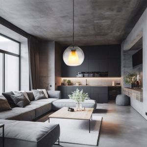 Globo Lighting - Suspension lampe suspendue salle &agrave; manger lumi&egrave;re cristal fum&eacute;e boule de verre noir E27