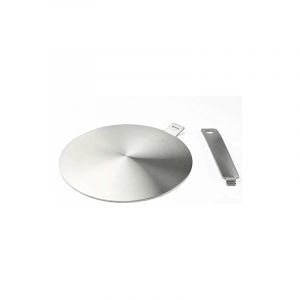 Adaptateur à induction, disque convertisseur pour plaque de cuisson à induction, plaque de diffusion de chaleur avec poignée et base séparables 20 cm