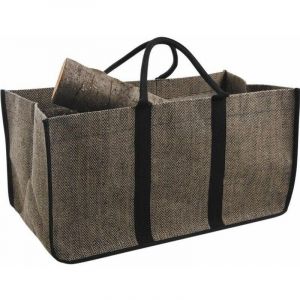 Sac à bûches en toile de jute