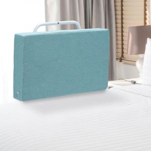 Barri&egrave;re de lit r&eacute;glable en hauteur 60 cm Anti-chute Tube en acier r&eacute;glable de 40 &agrave; 60 cm Pour lit d'enfant lit de parent Vert marin