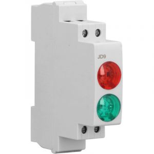 Conception &agrave; Double Lumi&egrave;re, Lampe de Signalisation Rouge Vert Voyant LED pour Bo&icirc;te de Distribution CNC AC DC, Gain de Place, Montage sur Rail
