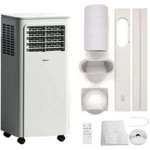 SHINCO 7000BTU Climatiseur Mobile avec Fonction 3-en-1, Climatisation, D&eacute;shumidificateur, Ventilateur, Mode veille, 2,1Kw, T&eacute;l&eacute;commande, Minuteur