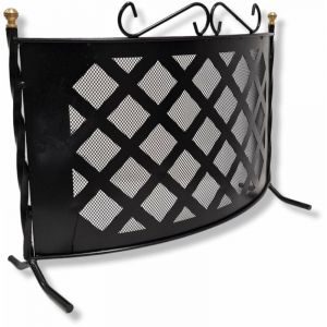 Fer forgé de grille courbe courbée décorée pour la cheminée