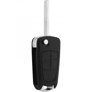 Tonysa - Coque porte-clés, étui à clé noir 2 boutons pour remplacement de voiture pour Opel Corsa Astra Vectra Zafira