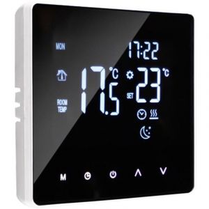 Thermostat intelligent, Thermostat programmable hebdomadaire à écran tactile lcd rétroéclairé pour la maison