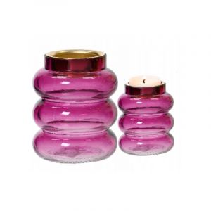 Bougeoir en verre pour bougies chauffe-plat, d&eacute;coratif, 8,5 x 7 cm, 1 pi&egrave;ce.