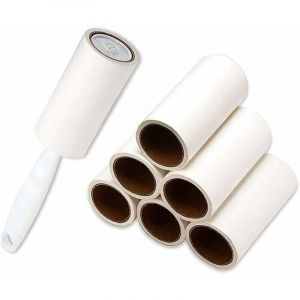 [JAMAIS UTILIS&Eacute;]Rouleau Anti Charpie, Brosse Collante &agrave; Poils pour Animaux de Compagnie, Brosse adh&eacute;sive Anti Charpie pour v&ecirc;tements, Tapis, si&egrave;ges
