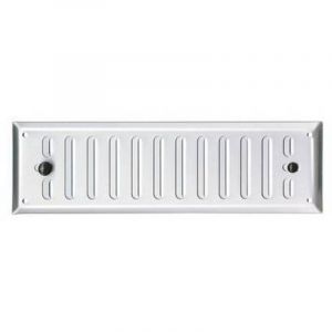 GRILLE RECTANGULAIRE EN ALUMINIUM AVEC DOSEUR ET BOUTON M&Eacute;TALLIQUE Dimensions : Aluminium