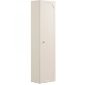 Meublorama - Colonne tornado 140 cm – Finition sable – 1 porte, 4 étagères, style contemporain