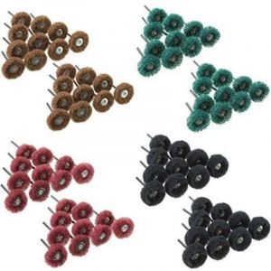 80 pi&egrave;ces disque de polissage abrasif tampons de polissage marron 1 "80 grain 150 grain 240 grain 300 grain 80 pi&egrave;ces pour outils rotatifs Dremel