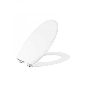 Abattant WC Jaguari blanc, softclose en duroplast, charniere en plastique/inox