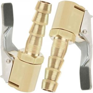 2 Pi&egrave;ces Embout de Gonflage,Embout Gonflage Pneu re,Embout Gonfleur avec Clip,Gonflage Valve Clip Pince Connecteur Adaptateur,pour Valves de Pneu,en