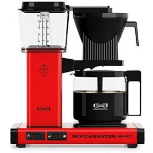 MoccamasterCafeti&egrave;re &agrave; filtre KBG Select, 1520 W, 1,25 litre, aluminium, rouge