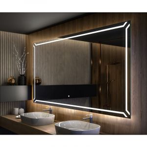 Foram - Moderne Miroir avec led Illumination Salle de Bain 120x70 cm sur Mesure led Lumineux Miroir avec Éclairage intégré Interrupteur Tactile