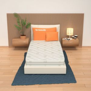 Miasuite - Matelas 85x190 Goemon, Haut de 24 cm - Mousse, Déhoussable, Housse en Aloe Vera
