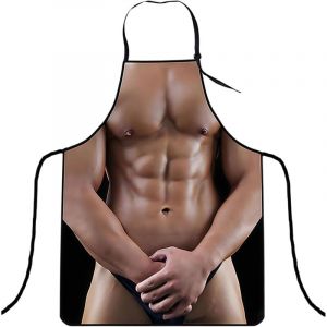 1PC Tablier de Cuisine,Tablier Homme Sexy Muscl&eacute;,Tablier Cuisine Homme Humour - Imperm&eacute;able R&eacute;glable,Humoristique barbecue cadeau
