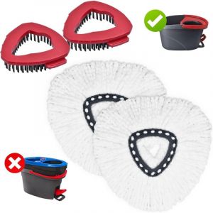 T&ecirc;tes de balai &agrave; essorage de rechange, t&ecirc;te de balai &agrave; essorage facile pour syst&egrave;me &agrave; 1 r&eacute;servoir Ocedar Easy Wring, comprend 2 recharges de balai &agrave;