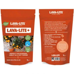 Jardinion granul&eacute;s de lave, 100% naturel, granul&eacute;s pour plantes, pierre de lave, inoffensif pour les animaux, pas de gel au sol en hiver - 1 litre