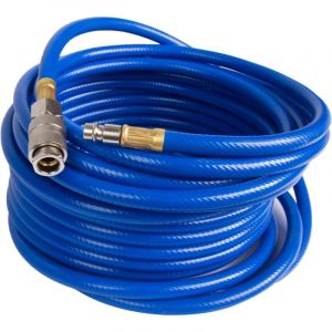 Tuyau d'air comprim&eacute; pour compresseur (longueur: 10m raccords 1/4') - flexible d'air du compresseur - 20 bars