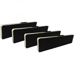 Vhbw - 4x Filtres à charbon actif compatible avec Miele da 1200, da 1255, da 1160-60, da 1180, da 1260, da 1280 hotte aspirante - 43 x 10 x 2 cm